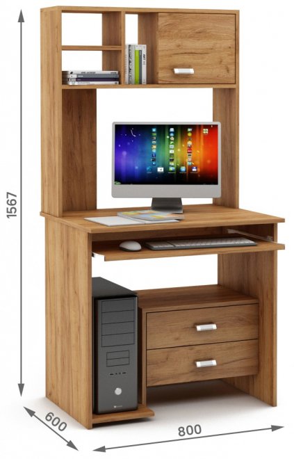 Компьютерный стол Имидж-35 дуб золотистый