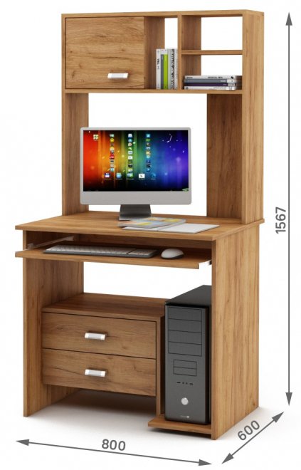 Компьютерный стол Имидж-36 дуб золотистый