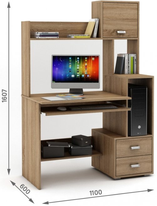 Компьютерный стол Имидж-39 дуб сонома