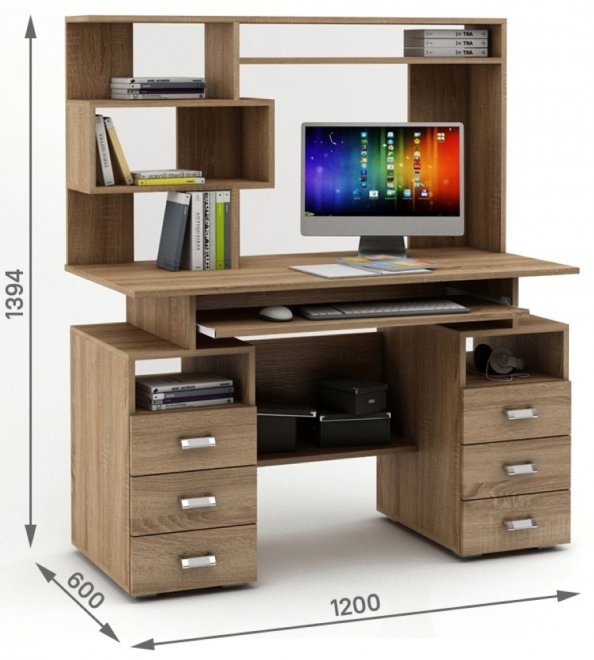 Компьютерный стол Имидж-46 дуб сонома