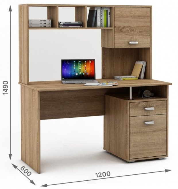 Компьютерный стол Имидж-49 дуб сонома