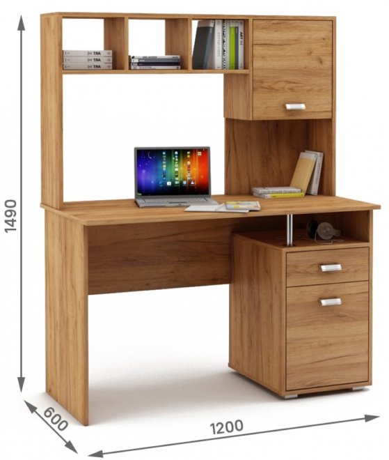 Компьютерный стол Имидж-49 дуб золотистый