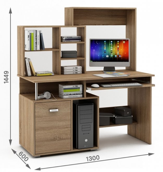 Компьютерный стол Имидж-57 дуб сонома