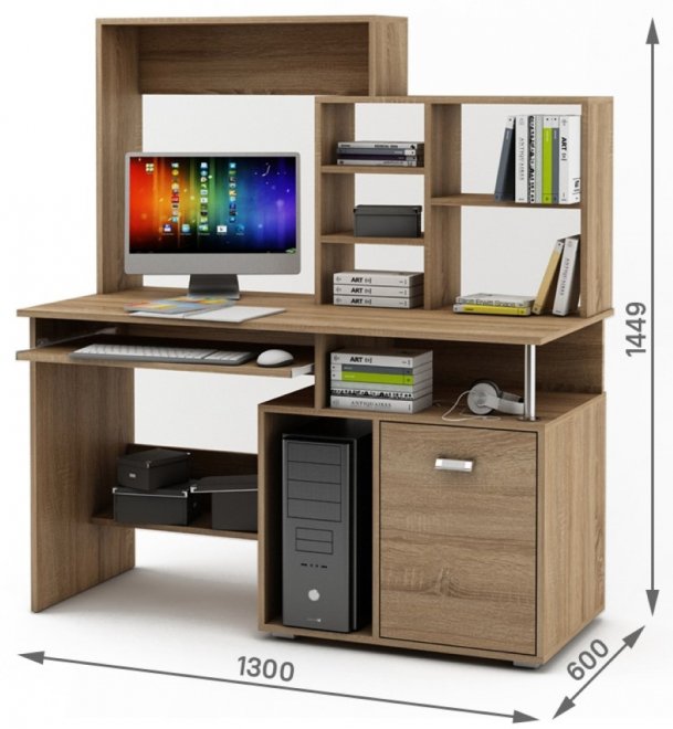 Компьютерный стол Имидж-58 дуб сонома