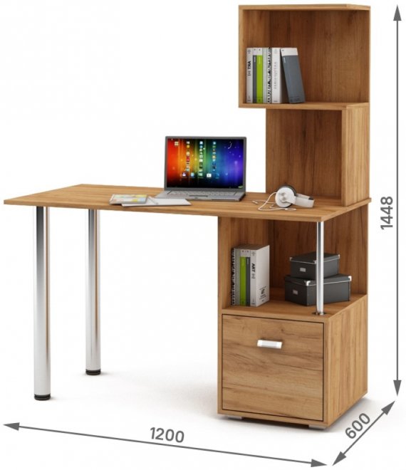 Компьютерный стол Имидж-66 дуб золотистый