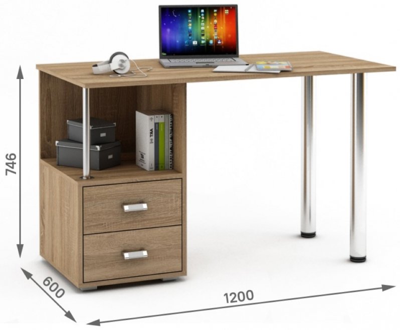 Компьютерный стол Имидж-67 дуб сонома