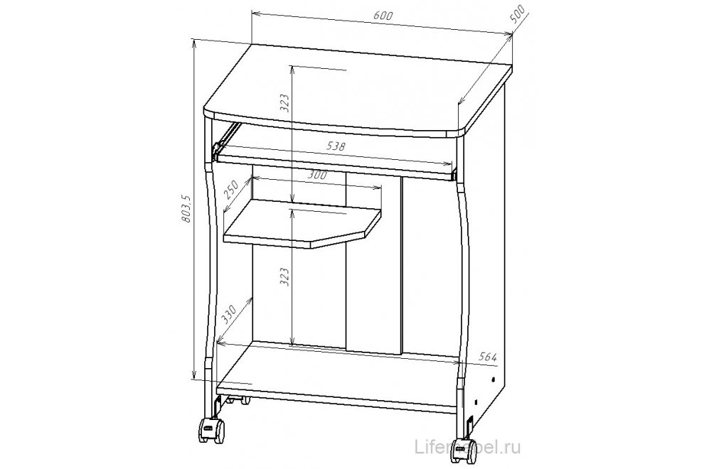 Компьютерный стол Джаз-27 белый