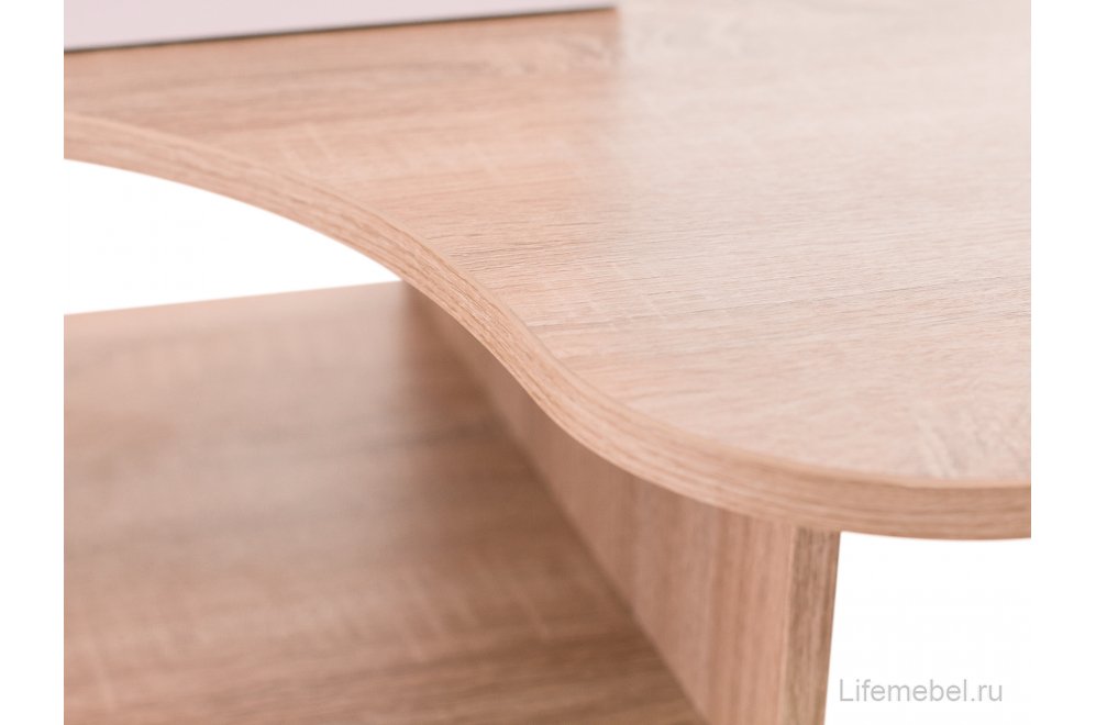 Компьютерный стол КСТ-16 левый дуб сонома / белый