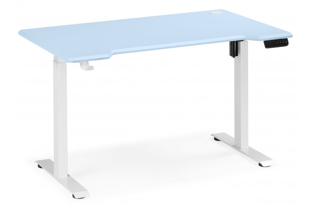 Компьютерный стол Маркос 120х75 голубой / белый
