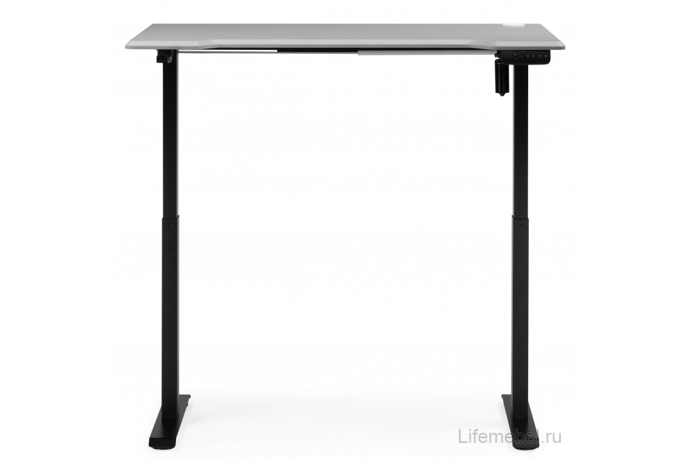 Компьютерный стол Маркос 140х80 светло-серый / черный