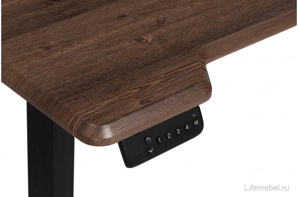 Компьютерный стол Маркос с механизмом подъема 120х75х75 черный / кантри орех