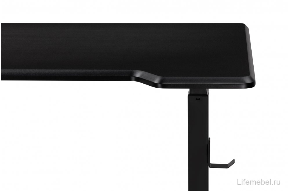 Компьютерный стол Маркос с механизмом подъема 120х75х75 черный /шагрень черная
