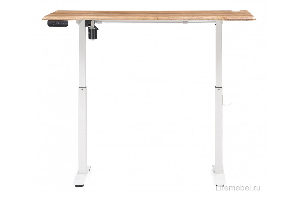 Компьютерный стол Маркос с механизмом подъема 140х80х75 белый / вотан дуб