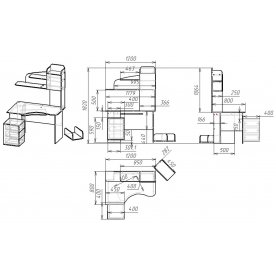 Компьютерный стол Мебелайн-14