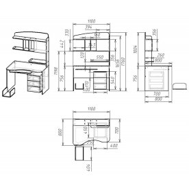 Компьютерный стол Мебелайн-16