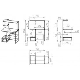 Компьютерный стол Мебелайн-22