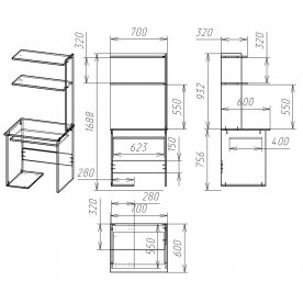 Компьютерный стол Мебелайн-33