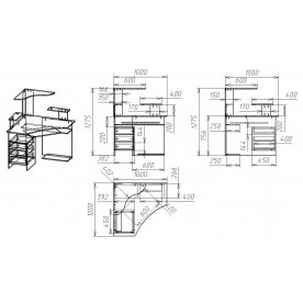 Компьютерный стол Мебелайн-34