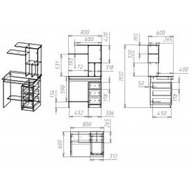 Компьютерный стол Мебелайн-37