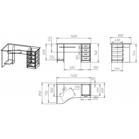 Компьютерный стол Мебелайн-50