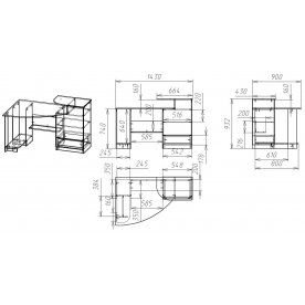 Компьютерный стол Мебелайн-5
