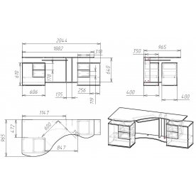 Компьютерный стол Мебелайн-8