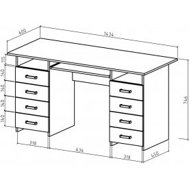 Компьютерный стол Лайт-9К