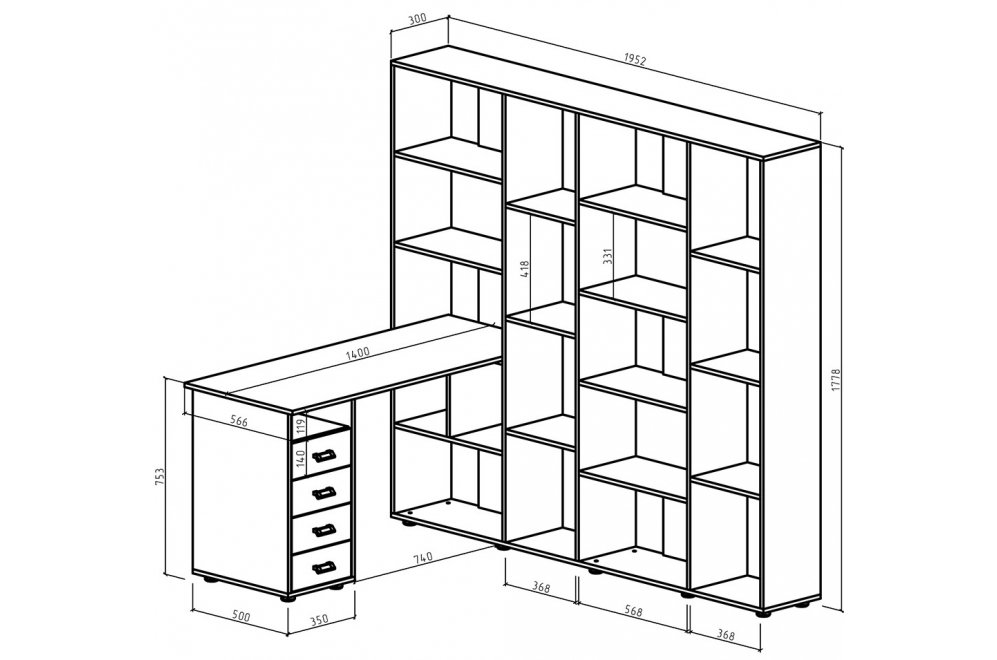 Компьютерный стол Оксфорд-5 белый