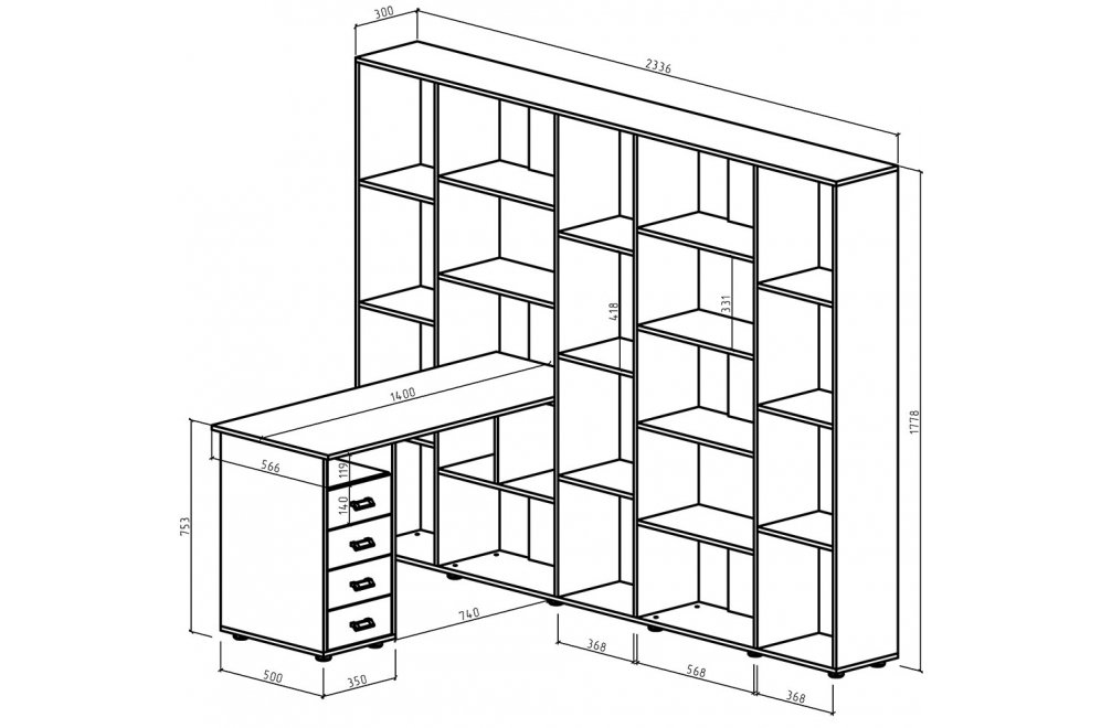 Компьютерный стол Оксфорд-6 белый