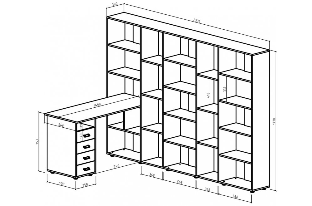 Компьютерный стол Оксфорд-7 белый