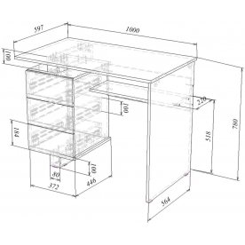 Компьютерный стол Ренцо-1