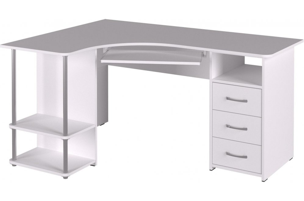 Компьютерный стол С-237 белый структурный