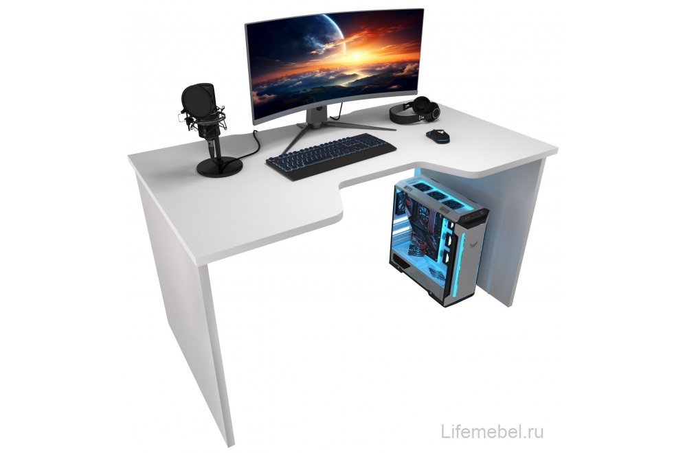 Компьютерный стол С-240 белый / белый