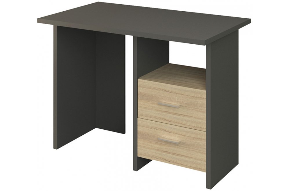 Компьютерный стол СКЛ-Прям100 графит / сонома