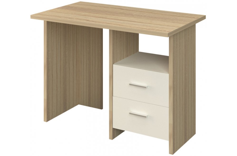 Компьютерный стол СКЛ-Прям100 сонома / белый