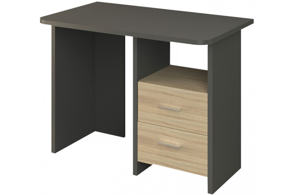 Компьютерный стол СКЛ-Прям100Р белый / сонома