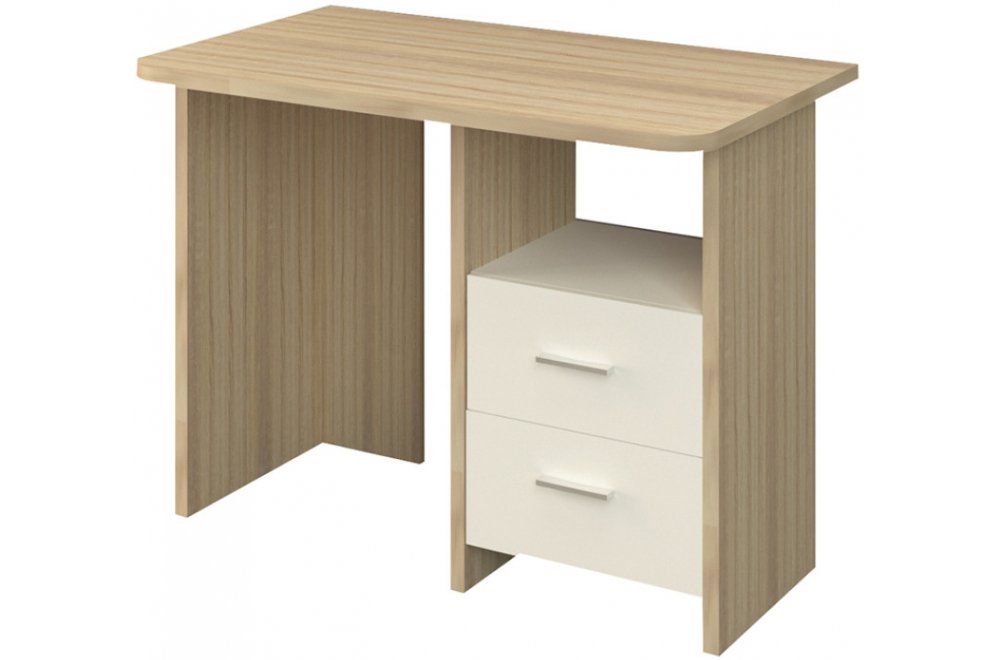 Компьютерный стол СКЛ-Прям100Р сонома / белый