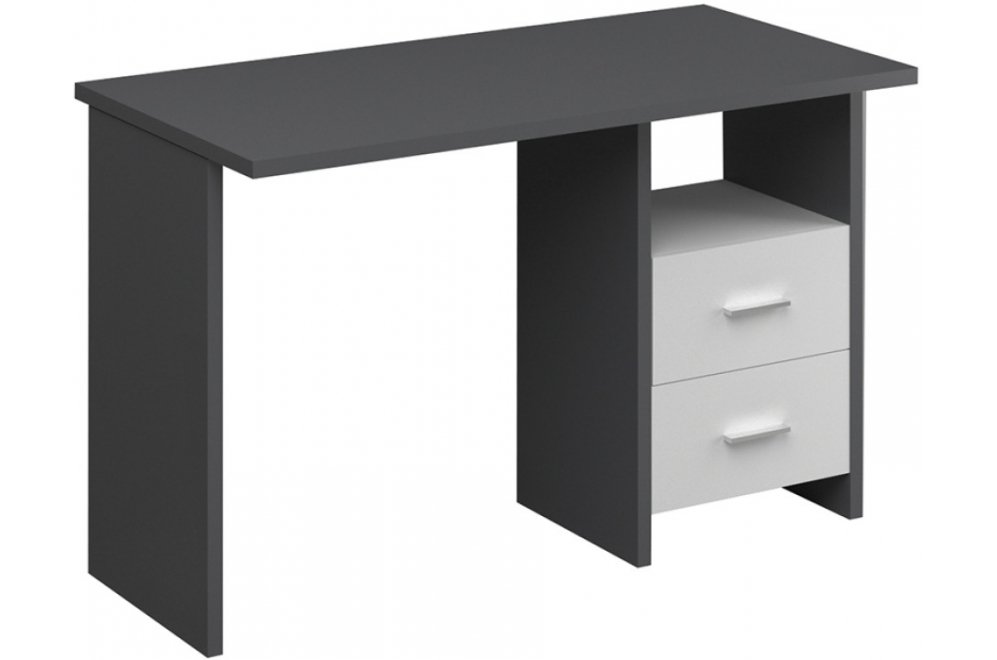 Компьютерный стол СКЛ-Прям120 графит / белый