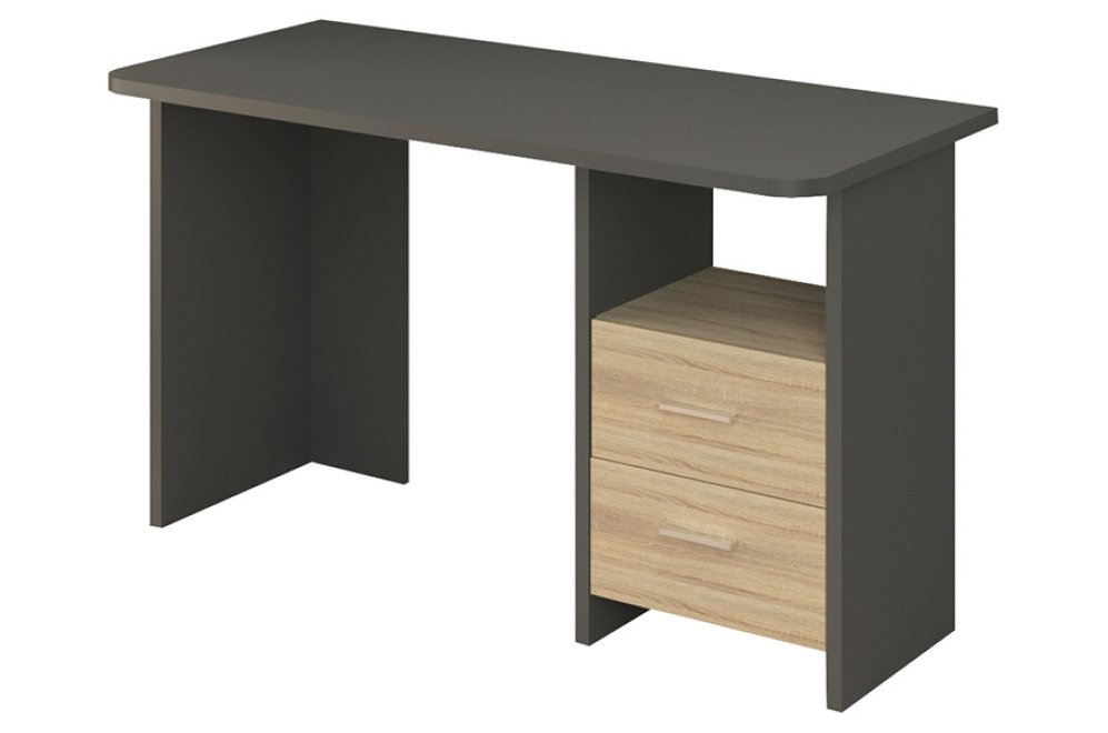 Компьютерный стол СКЛ-Прям130Р графит / сонома