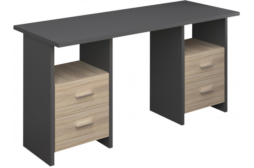 Компьютерный стол СКЛ-Прям150 графит / сонома