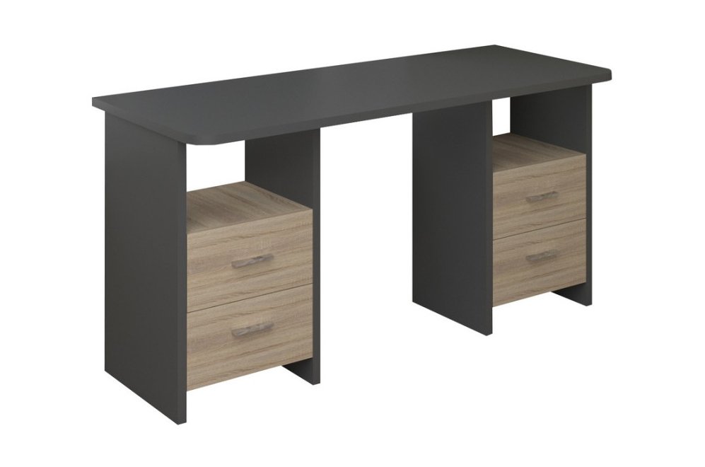 Компьютерный стол СКЛ-Прям150Р графит / сонома