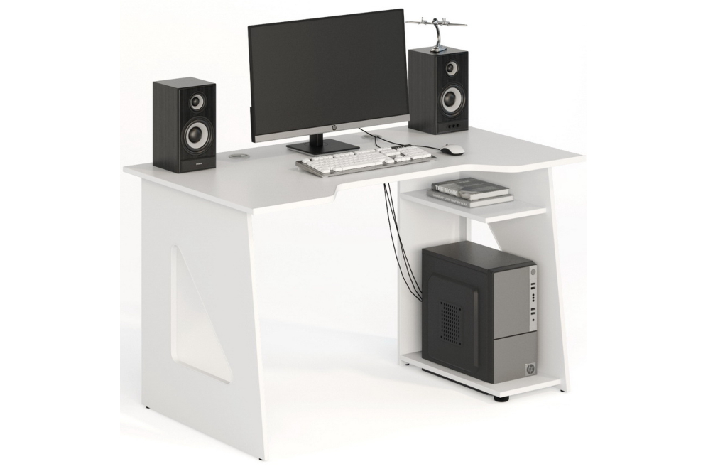 Компьютерный стол СКП-4 GL-4 белый