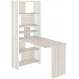 Компьютерный стол со стеллажом СТЛ-ОВХ и столешницей 130РПрям без тумбы