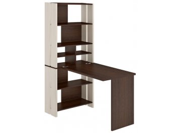 Компьютерный стол со стеллажом СТЛ-ОВХ и столешницей 130РПрям без тумбы