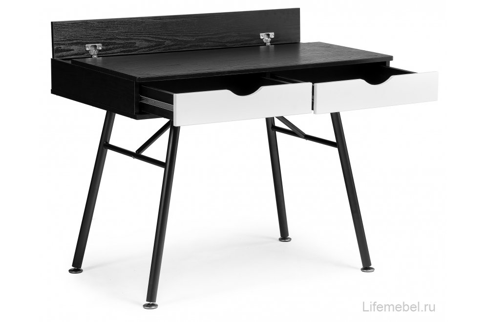 Компьютерный стол Soho black grained / white