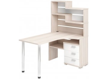 Компьютерный стол СР-132-140 правый с надстройкой