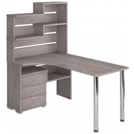 Компьютерный стол Жаспера-132-160 левый с надстройкой