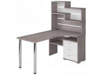 Компьютерный стол СР-132-160 правый с надстройкой