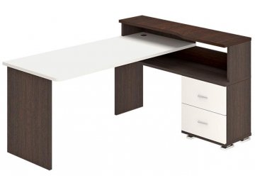 Компьютерный стол СР-620/140 венге / белый / белый
