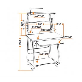 Компьютерный стол ST-F808LCD